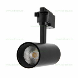 Spot LED Magazin Sina 10W COB Negru Cilindric