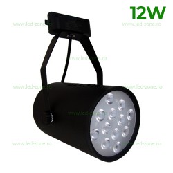 Spot LED Magazin Sina 12x1W Negru