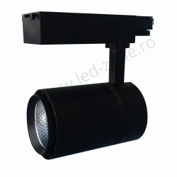 Spot LED Magazin Sina 30W COB Negru Cilindric
