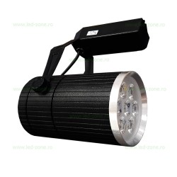Spot LED Magazin Sina 7x1W Negru + Argintiu