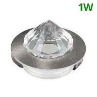 SPOTURI LED ROTUNDE, Spot LED 1W Incastrat Rotund Argintiu, LED-Zone.ro