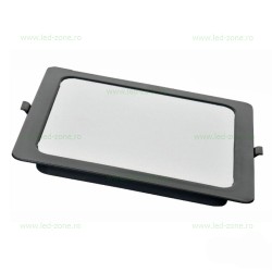Spot LED 24W Patrat Negru Incastrat SOLE