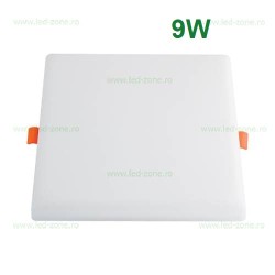Spot LED 9W Patrat Mat Frameless Alb Natural