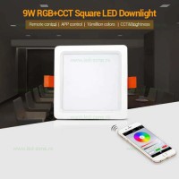 SPOTURI LED, Spot LED 9W Slim Patrat Alb SMART RGB CCT , LED-Zone.ro