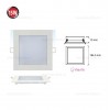 Spot LED 15W Slim Patrat Alb 