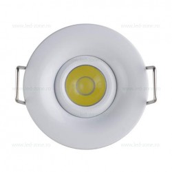Spot LED 1W Rotund COB Mobil Alb