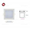 Spot LED 9W Slim Patrat Alb