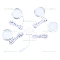 SPOTURI LED ROTUNDE, Set 4 Spoturi LED 1.5W Mobila, LED-Zone.ro
