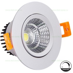 Spot LED 15W Rotund Alb Incastrat Dimabil cu Telecomanda CCT