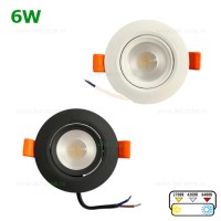 SPOTURI LED ROTUNDE MOBILE, Black Friday - Spot LED 6W COB Rotund Mobil CCT, LED-Zone.ro