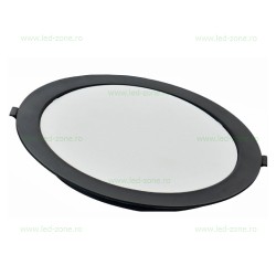 Spot LED 24W Rotund Negru Incastrat SOLE