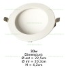 Spot LED 30W Rotund Alb Lumina Indirecta