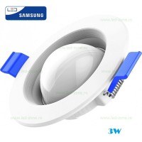 SPOTURI LED ROTUNDE, Spot LED 3W Rotund Alb Saturn Chip Samsung, LED-Zone.ro