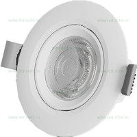 SPOTURI LED ROTUNDE, Spot LED 6W Rotund Alb Incastrabil, LED-Zone.ro
