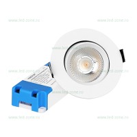 SPOTURI LED SMART - Reduceri Spot LED 6W Rotund Alb Incastrat Dimabil Alb Cald Promotie