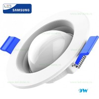 SPOTURI LED ROTUNDE, Spot LED 9W Rotund Alb Saturn Chip Samsung, LED-Zone.ro
