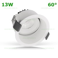 SPOTURI LED ROTUNDE, Spot LED 13W Rotund Mobil 60 Grade Alb, LED-Zone.ro