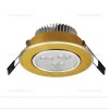 Spot LED 3x1W Rotund Mobil Auriu 220V