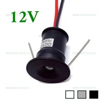 SPOTURI LED ROTUNDE, Spot LED 1W Mini Rotund 12V, LED-Zone.ro