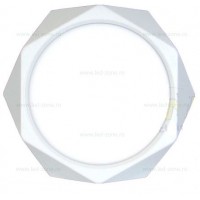 PLAFONIERE LED ROTUNDE - Reduceri Plafoniera LED 24W Alb Aplicat Diamond Promotie