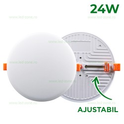Spot LED 24W Rotund Mat Frameless Cleme Ajustabile
