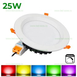 Spot LED 25W Rotund Alb Incastrat Smart RGBCCT