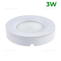 SPOTURI LED ROTUNDE, Spot LED 3W Rotund Alb Incastrat/Aplicat LUNA, LED-Zone.ro