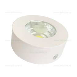 Spot LED 3W COB Rotund Alb Aplicat