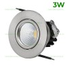 Spot LED 3W COB Rotund Mobil Argintiu Sara