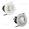 Spot LED 3W COB Rotund Mobil Argintiu Sara