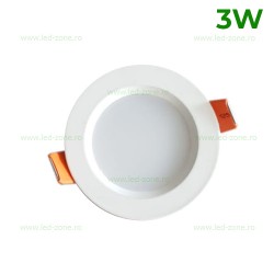 Spot LED 3W Rotund Alb CTD