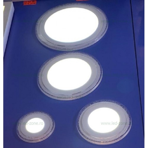 short entry Ham Spot LED 24W Rotund Alb Rece Contur Color Bule - LED Zone - Magazin Online