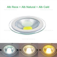 SPOTURI LED ROTUNDE, Spot LED 6W Rotund COB Sticla 3 Functii, LED-Zone.ro