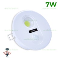 SPOTURI LED ROTUNDE, Spot LED 7W COB Rotund cu Senzor Miscare, LED-Zone.ro