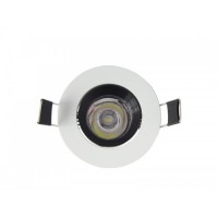 SPOTURI LED, Spot LED 1x1W Rotund Mobil Alb 220V, LED-Zone.ro