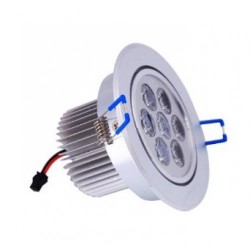 Spot LED 7x1W Rotund Mobil Argintiu 220V