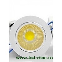 SPOTURI LED, Spot LED 12W COB Rotund Mobil Alb, LED-Zone.ro