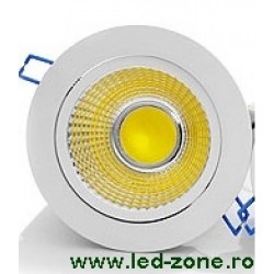 Spot LED 20W COB Rotund Mobil Alb