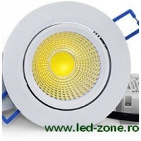 SPOTURI LED ROTUNDE MOBILE - Reduceri Spot LED 30W COB Rotund Mobil Alb Promotie