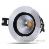 Spot LED 3W COB Rotund Mobil Argintiu - Negru