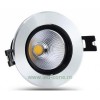 Spot LED 3W COB Rotund Mobil Argintiu - Negru