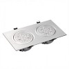 Spot LED 2x7W Dreptunghiular Mobil Argintiu
