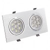 Spot LED 2x7W Dreptunghiular Mobil Argintiu