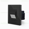Spot LED 1.5W Patrat Negru Trepte Sticla