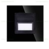 Spot LED 1,5W Patrat Negru Trepte Sticla