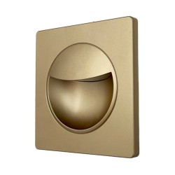 Spot LED 1W Patrat Auriu Trepte LZ7122