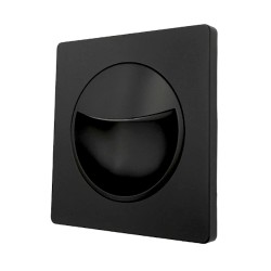 Spot LED 1W Patrat Negru Trepte LZ7012