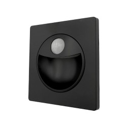 Spot LED 1W Patrat Negru Trepte Senzor LZ2980