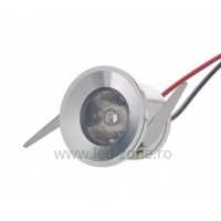 SPOTURI LED ROTUNDE - Reduceri Spot LED 1W Mini Rotund Argintiu  Promotie