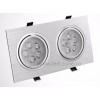 Spot LED 2x5W Dreptunghiular Mobil Argintiu